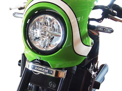 フォークカバーエンブレム ステー付 大文字/KAWASAKI ブラック Z900RS/CAFE