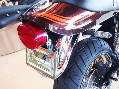 Z1スタンダード鉄メッキリアフェンダー 赤ランプセット 純正ウインカー対応型 Z900RS/CAFE