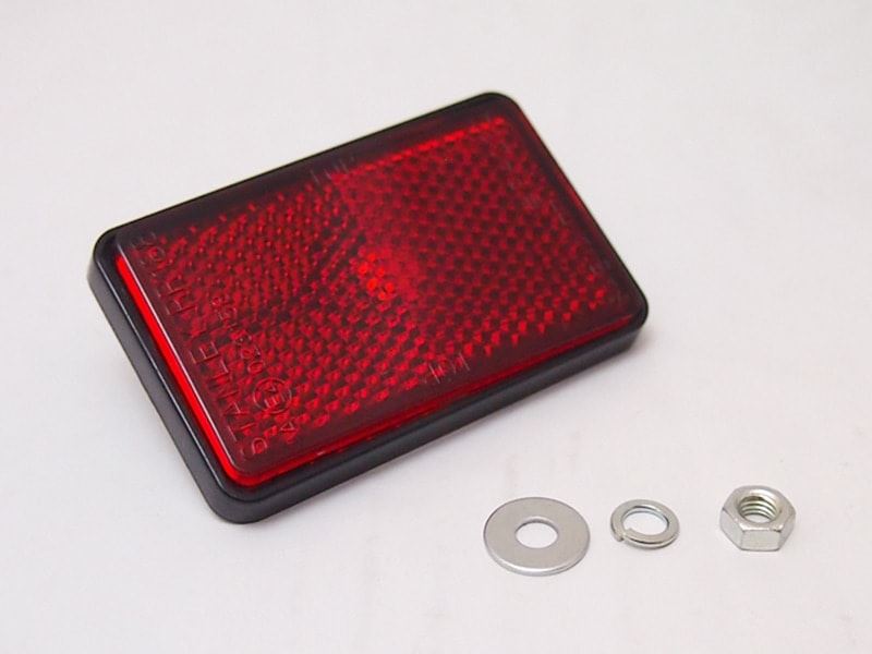 角型リフレクター レッド 1枚 Z1000MK2 Z750FX ゼファー750(FX)