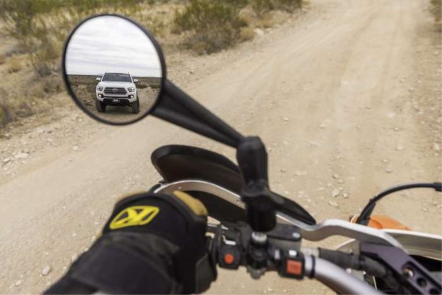 Enduro Mirror Single Unit, Universal, Left/Right Common, One Piece