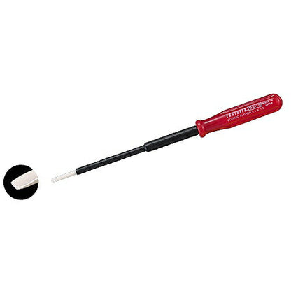 セラミック調整ドライバー サイズ：全長148mm 材質：ジルコニア系ファインセラミックビット 先端サイズ：-0.4X1.8mm 対辺：2.5mm ビット長：17mm