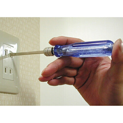 差替ドライバーセット サイズ：81X145X29mm 材質：S45C(軸部)､プラ(ケース部) 低圧用：AC80～300V/DC100～250V