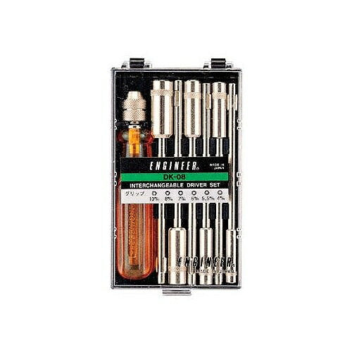 差替ドライバーセット サイズ：81X145X29mm 材質：S45C(軸部)､プラ(ケース部)