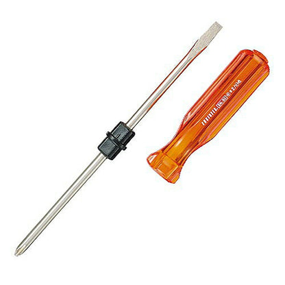 差替ドライバー サイズ：全長216mm 先端サイズ：+#2/-6mm ビット長：204mm 軸長：89mm 軸径：6.3mm グリップ長：112mm グリップ径：26mm