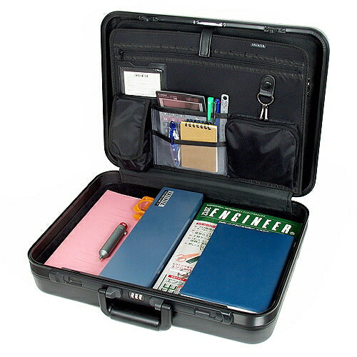 アタッシュケース 本体外寸(内寸)：465(450)X345(320)X129(105)mm 重量：2.4kg