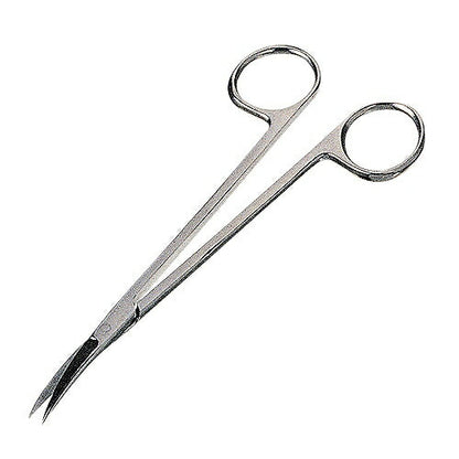 キンキリ鋏 ハサミ 曲 サイズ：全長145mm 材質：ステンレス 先端形状：曲