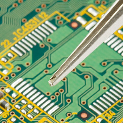 精密ピンセット ピンセット サイズ：120X9mm 材質：SUS304 先端厚：0.2mm つまみ荷重：65g