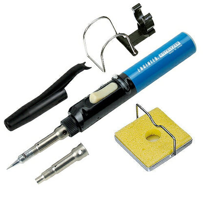 コテライザー 60 Cセット サイズ：218X25X27mm 材質：ナイロン 方式：ガス触媒発熱方式 熱出力：最大約450℃(半田コテ)､最大約650℃(ホットブロー) ガス充填量：14ml