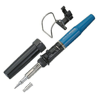 コテライザー 70 Cセット サイズ：282X33X37mm 材質：アルミ 方式：ガス触媒発熱方式 熱出力：最大約500℃(半田コテ)､最大約650℃(ホットブロー) ガス充填量：28ml