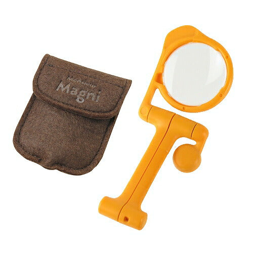 変幻磁在ルーヘﾟ ムッシュマグニ ルーヘﾟ サイズ：130X50X14mm 重量：28g 材質：アクリル(レンズ)､ネオジム(磁石) 倍率：3.5倍 レンズ径：φ40mm