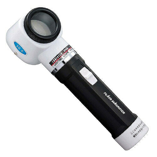 ライティングルーヘﾟ ルーヘﾟ 全長：177mm 使用電池：単2X2 倍率：10倍 レンズ径：φ30mm レンズ仕様：ガラスレンズ