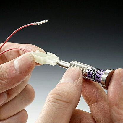 ピン抜き工具 サイズ：全長97mm 材質：SUS303G/C3604 スリーブ外径：φ3.2mm スリーブ内径：φ2.7mm