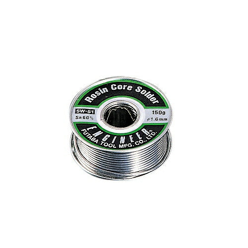 糸ハンダ 1.6×150G サイズ：50X50X20mm 材質：Sn60%､Pb40% 線径：1.6mm