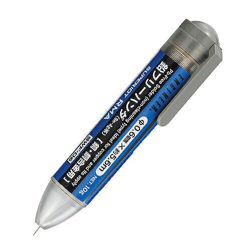 鉛フリーハンダ 線径：0.6mm NET：10g 規格：JIS-AA級MIL-RMA規格対応 ハンダ合金：Sn96.5%､Ag3%､Cu0.5% フラックス含有量：3.5% フラックス：有機アミン系特殊活性ロジン(非塩素系) 融点：217℃