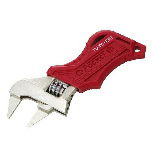 モンキーポケット M16以下 サイズ：46X111X10mm 材質：クロムバナジウム鋼 適合ボルトナット：M16以下 最大口開幅：24mm 先厚精度：2±0.3mm