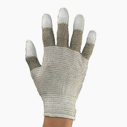 導電性手袋 フィンガーコート L サイズ：L 重量：18.5g 表面抵抗値：1X105～106Ω コーディング：フィンガーコート