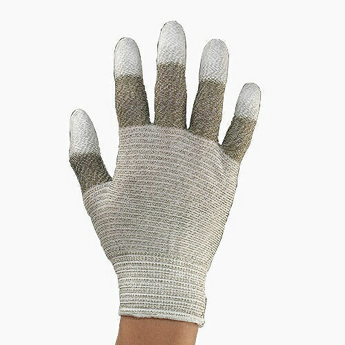 導電性手袋 フィンガーコート L サイズ：L 重量：18.5g 表面抵抗値：1X105～106Ω コーディング：フィンガーコート