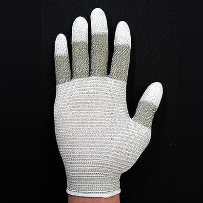 導電性手袋 フィンガーコート L サイズ：L 重量：18.5g 表面抵抗値：1X105～106Ω コーディング：フィンガーコート