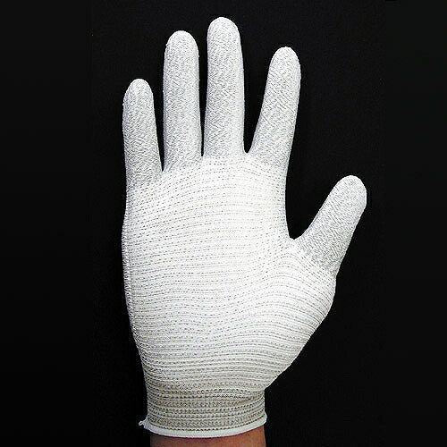 導電性手袋 パームコート S サイズ：S 重量：16.5g 表面抵抗値：1X105～106Ω コーティング：パームコート