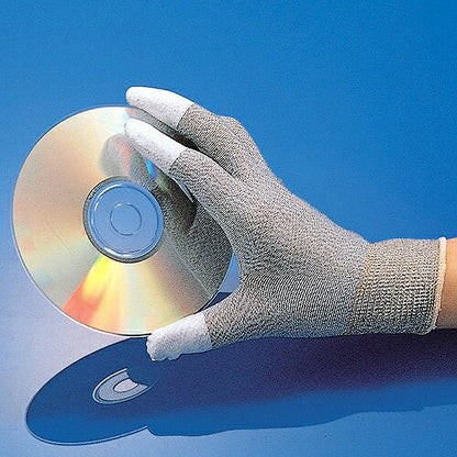 静電対策手袋 フィンガーコート L サイズ：L 重量：18g 表面抵抗値：1X106～108Ω コーティング：フィンガーコート