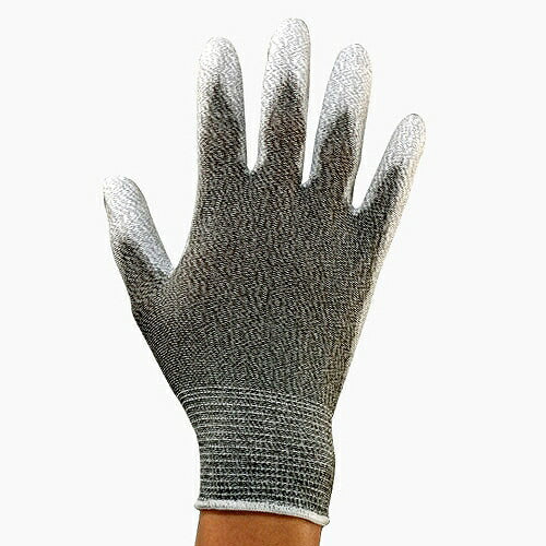 静電対策手袋 パームコート M サイズ：M 重量：19.5g 表面抵抗値：1X106～108Ω コーティング：パームコート