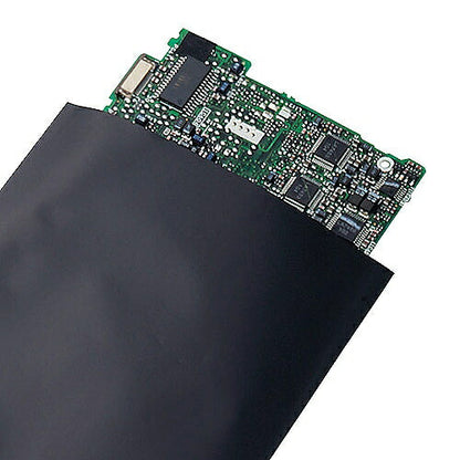 帯電性バッグ 100枚 サイズ：300X450mm 表面抵抗値：5X103(20℃/湿度50%) 厚み：50μm 入数：100枚