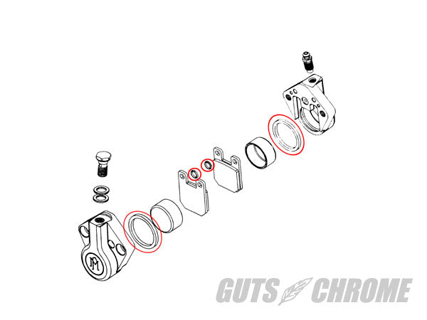 125×2キャリパー用 リビルドキット 補修部品