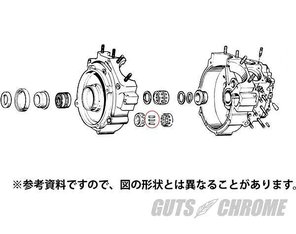 V-TWN製 クランクケースローラーベアリング .0004オーバーサイズ 40-54年