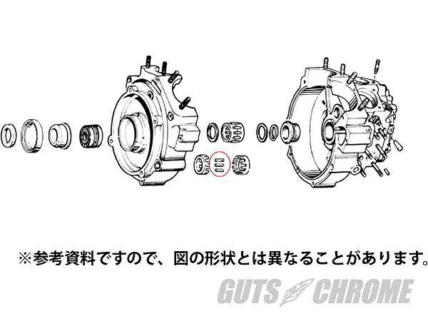 V-TWIN製 ライトクランクケースローラーベアリング 0.0006 55-57年