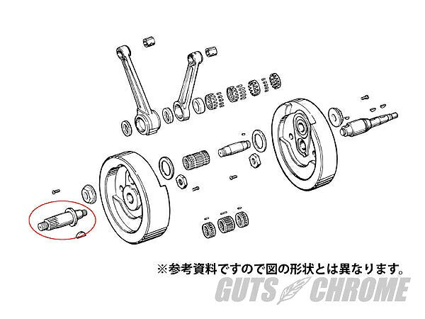 V-TWIN製 エンジンスプロケットシャフト 55年式 BT