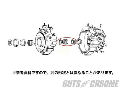 V-TWIN製 クランクケースピニオンベアリングキット 55-57年BT