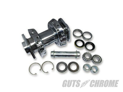 デュアルフランジハブ クローム 73-99年