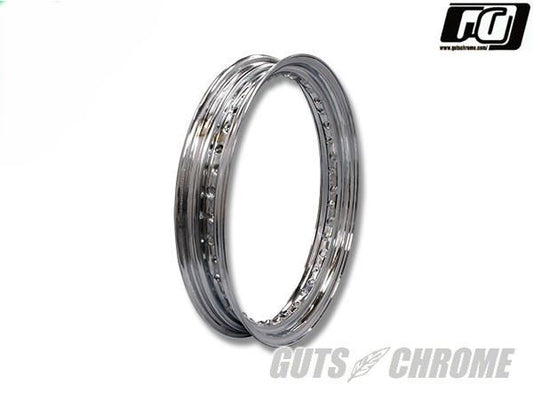 Drop center rim, chrome, 18x2.50 inch, front/rear, 40 holes