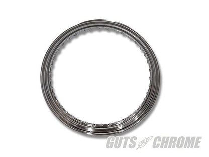 Drop center rim, chrome, 18x2.50 inch, front/rear, 40 holes