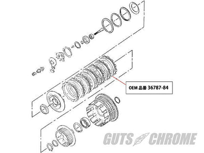クラッチスチールプレートセット 84-90年XL