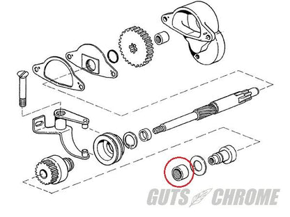 V-TWIN Outer Primary Cover Needle Bearing