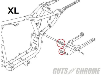 スイングアーム ベアリングASSY XL883/1200 FXD