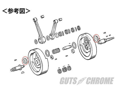 V-TWIN製 クランクピンナットセット 81-83年 BT