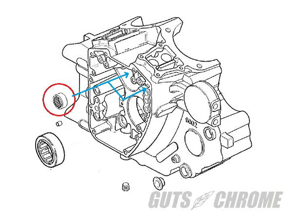 V-TWIN ツインカム カムシャフト レフトサイドベアリング 1個 ビッグツイン