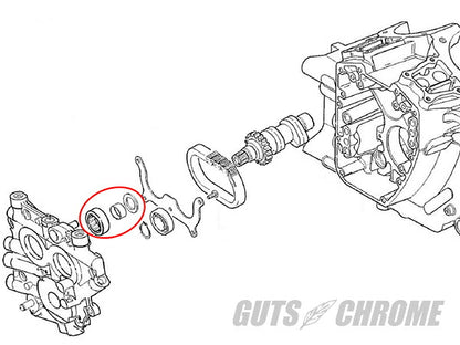 V-TWIN カムシャフトベアリング リア 1個 ビッグツイン