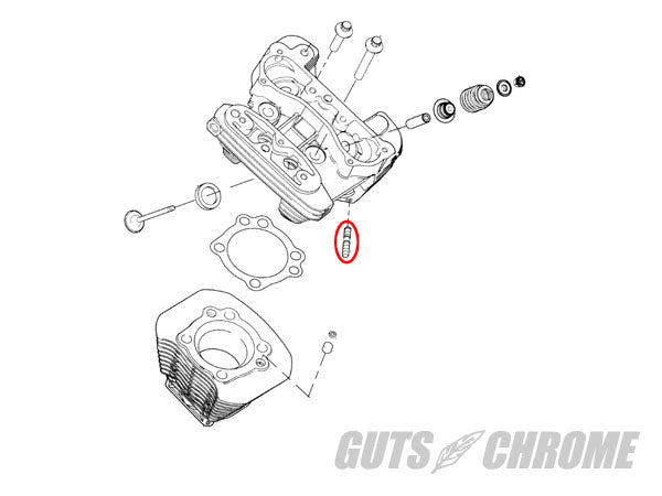 V-TWIN TC88/96 EVO エキゾーストスタッド\U0026ナット 汎用