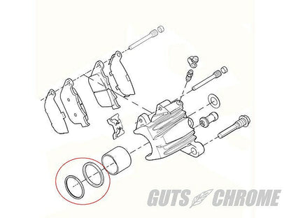 Rear caliper seal 04-later XL