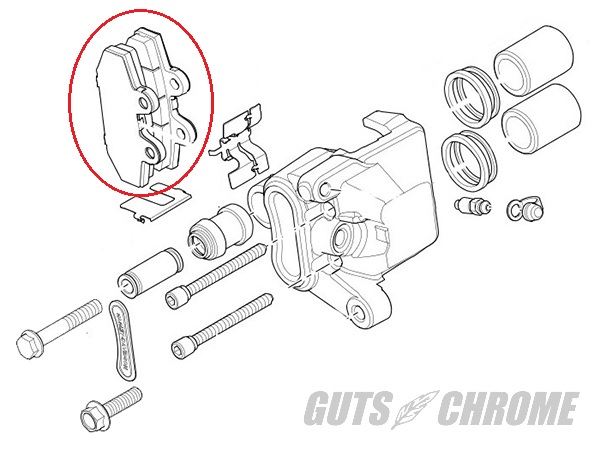 Drag Specialties Brake Pads, Sintered, Rear, 2018-22 Softail