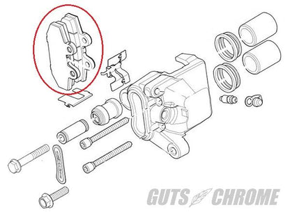 Drag Specialties Brake Pads, Sintered, Rear, 2018-22 Softail