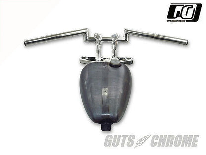 Chrome Z-Bar Handlebars 2-inch, No Dimples