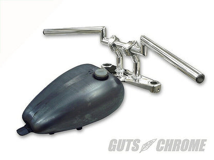 Chrome Z-Bar Handlebars 2-inch, No Dimples