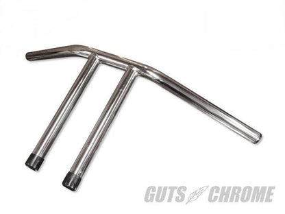 GUTS CHROME 10 inch T-Bar Straight No Dimples Chrome
