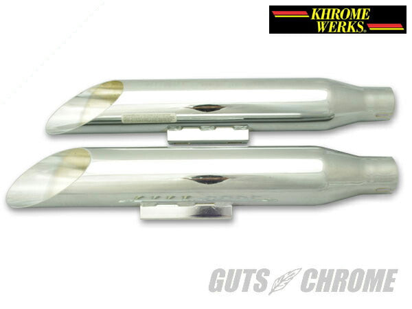 Slip-on Mufflers, Slash Cut, 3 inch for Dyna FXD FXDWG