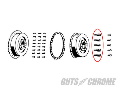 V-TWIN ドラムブレーキマウントスクリュー クローム ビックツイン