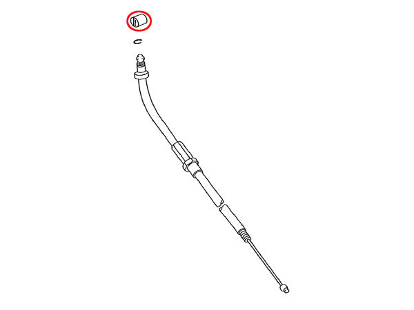 スロットル/アイドルケーブル用 タイコ 長さ約6.5mm 外径約5.9mm 補修部品